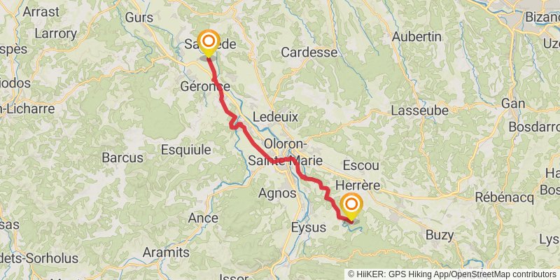 GR 78 - Sentier de Piémont stage 24 Map