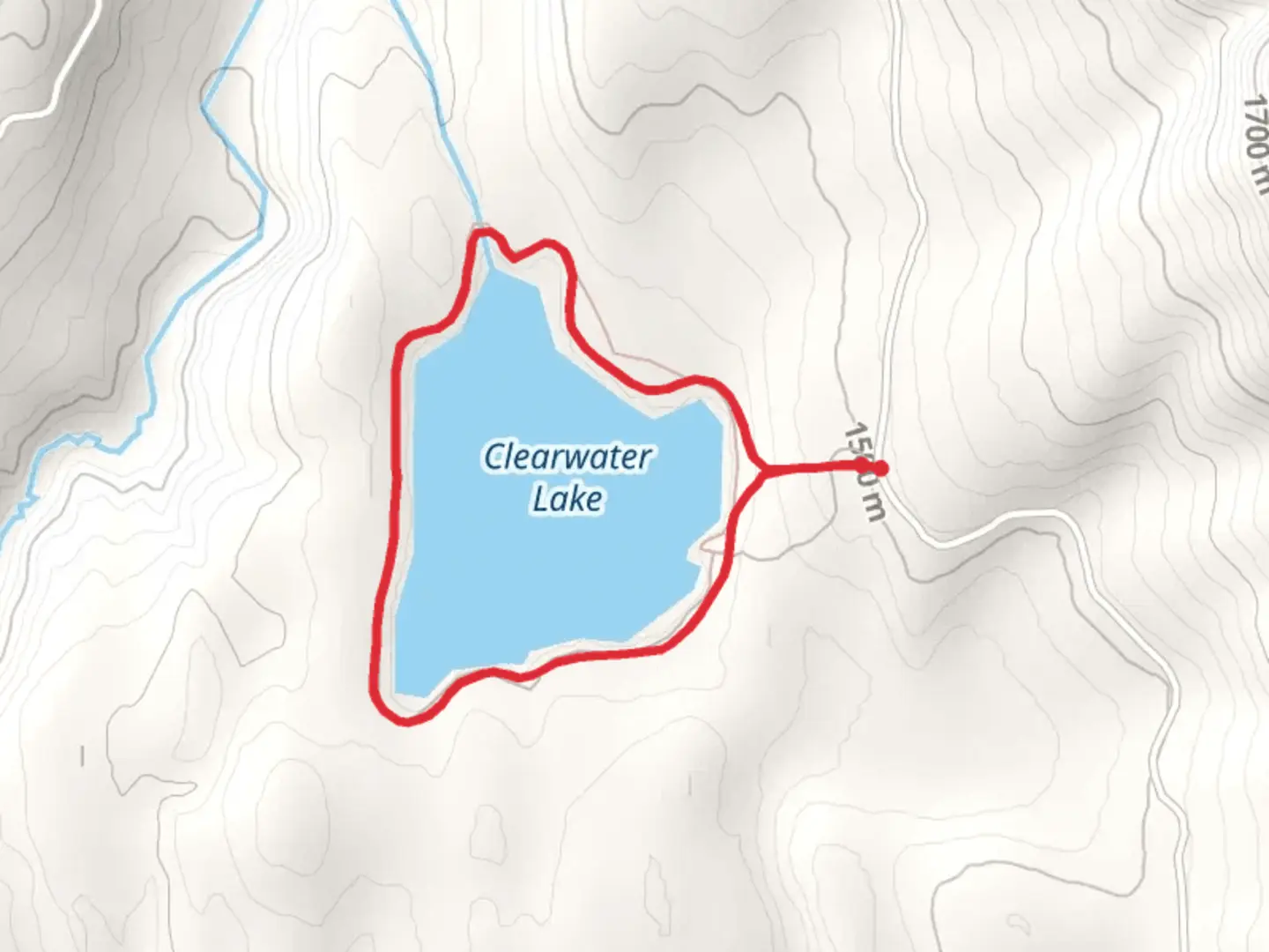 An image depicting the trail Clearwater Lake Trail and its surrounding area.