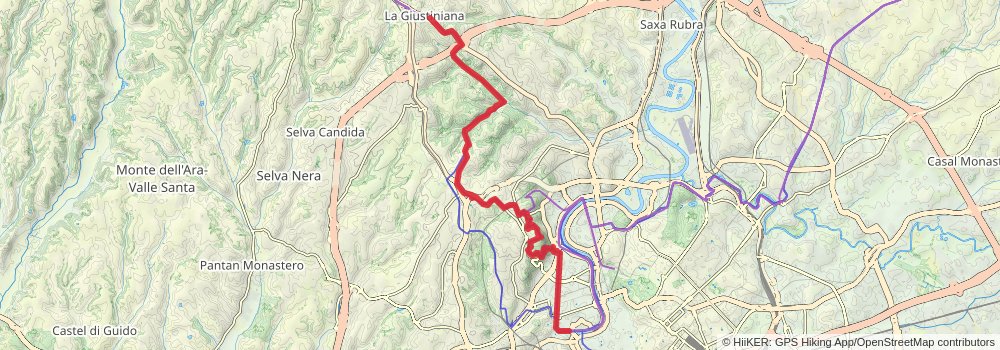 Via Francigena stage 118 Map