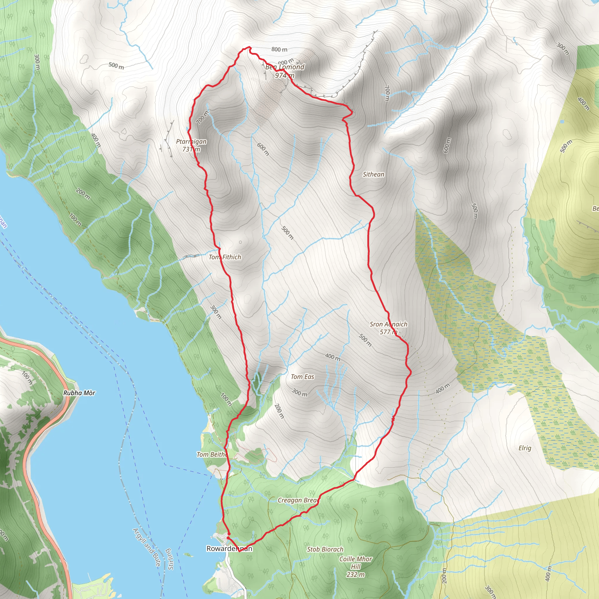 Ben Lomond Loop mobile static map