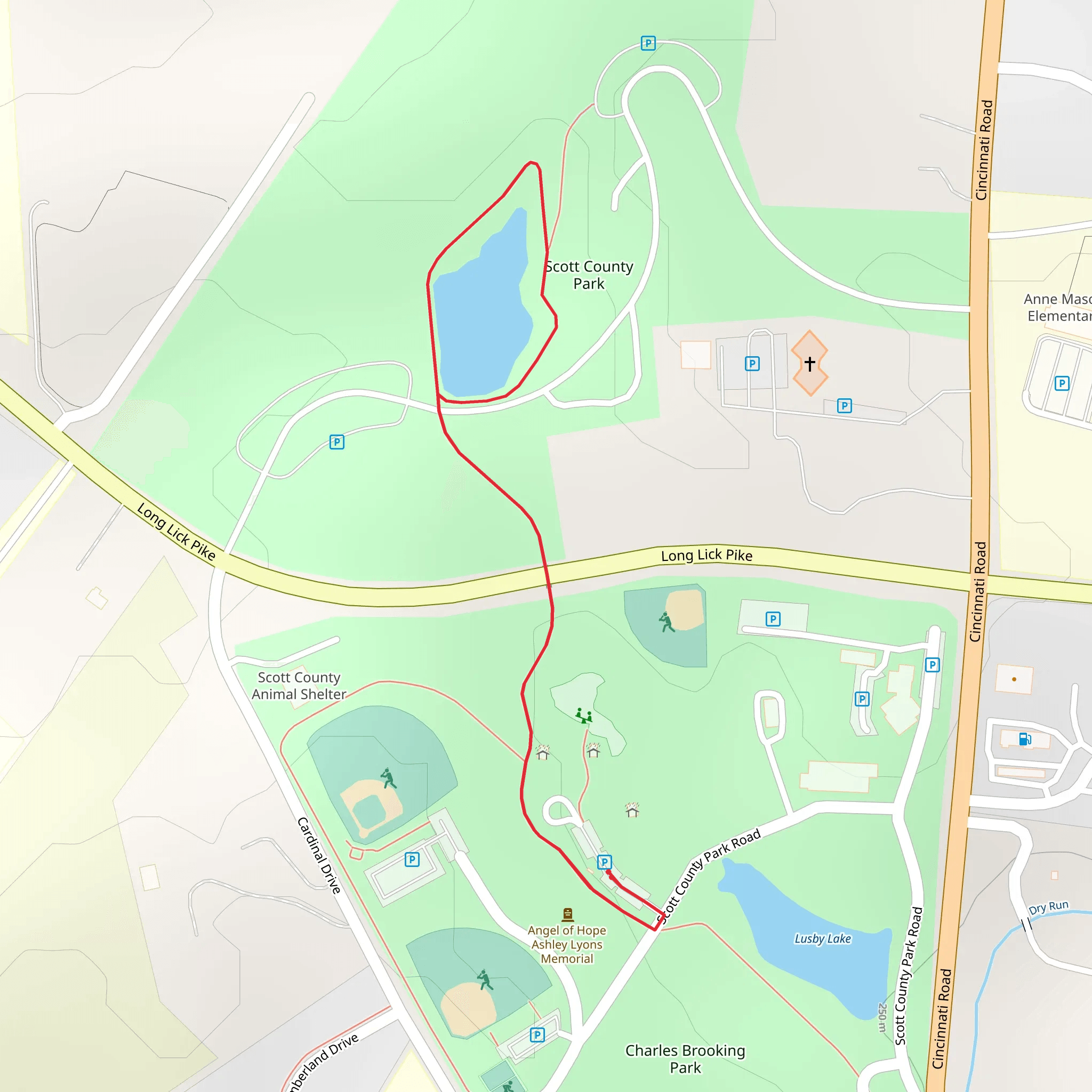 Scott County Park Loop mobile static map