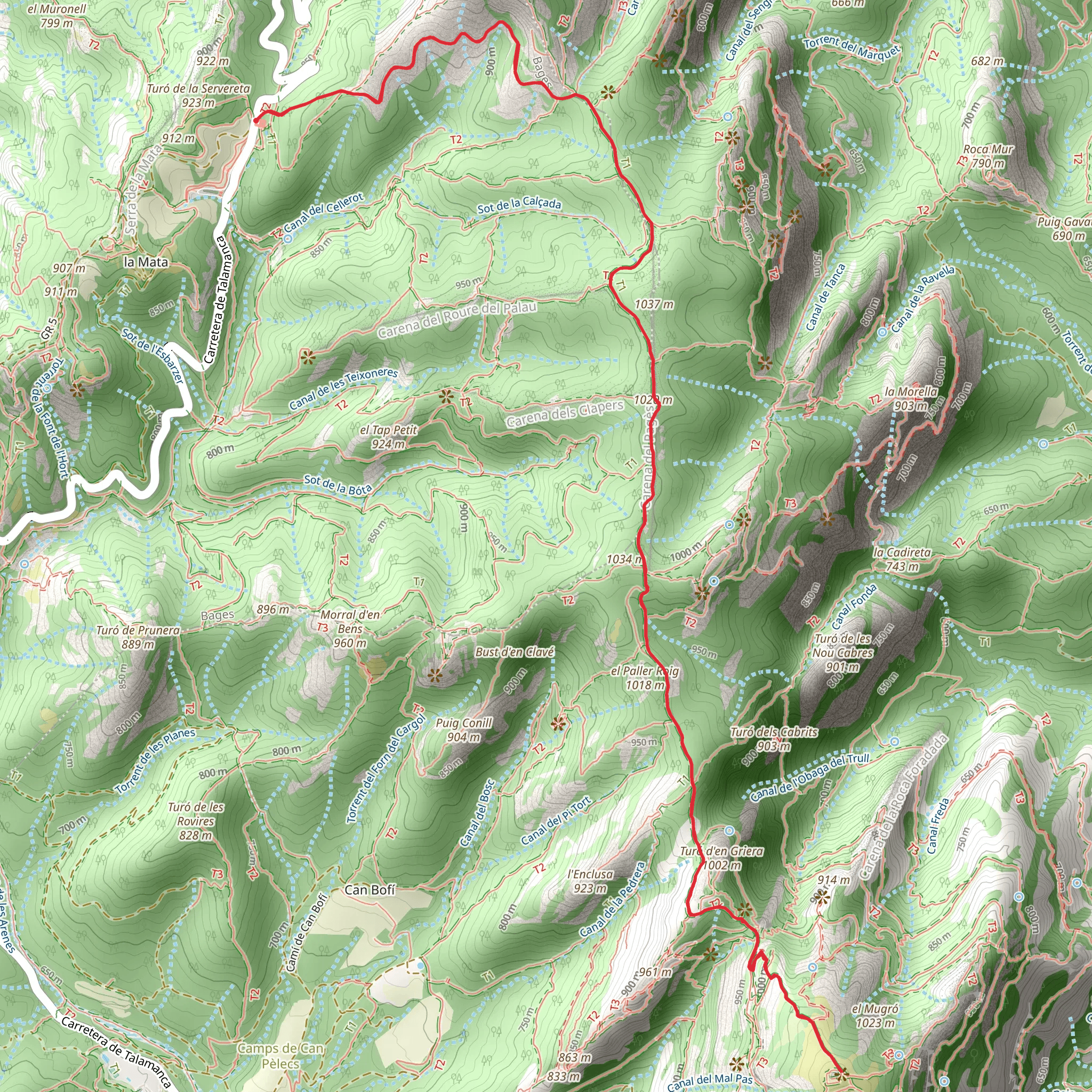 Coll d'Estenalles - Sant Llorenç del Mont SL C 54 mobile static map