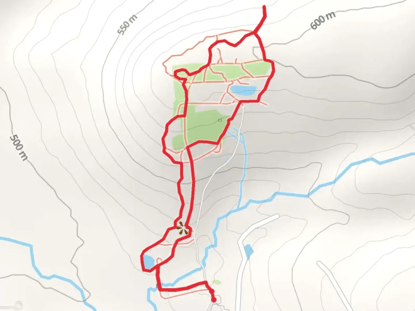 An image depicting the trail East Otto Creek and its surrounding area.