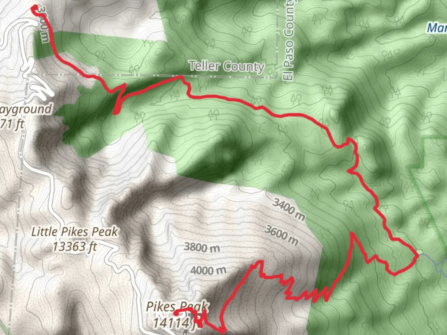 An image depicting the trail Barr and Elk Park Trail and its surrounding area.