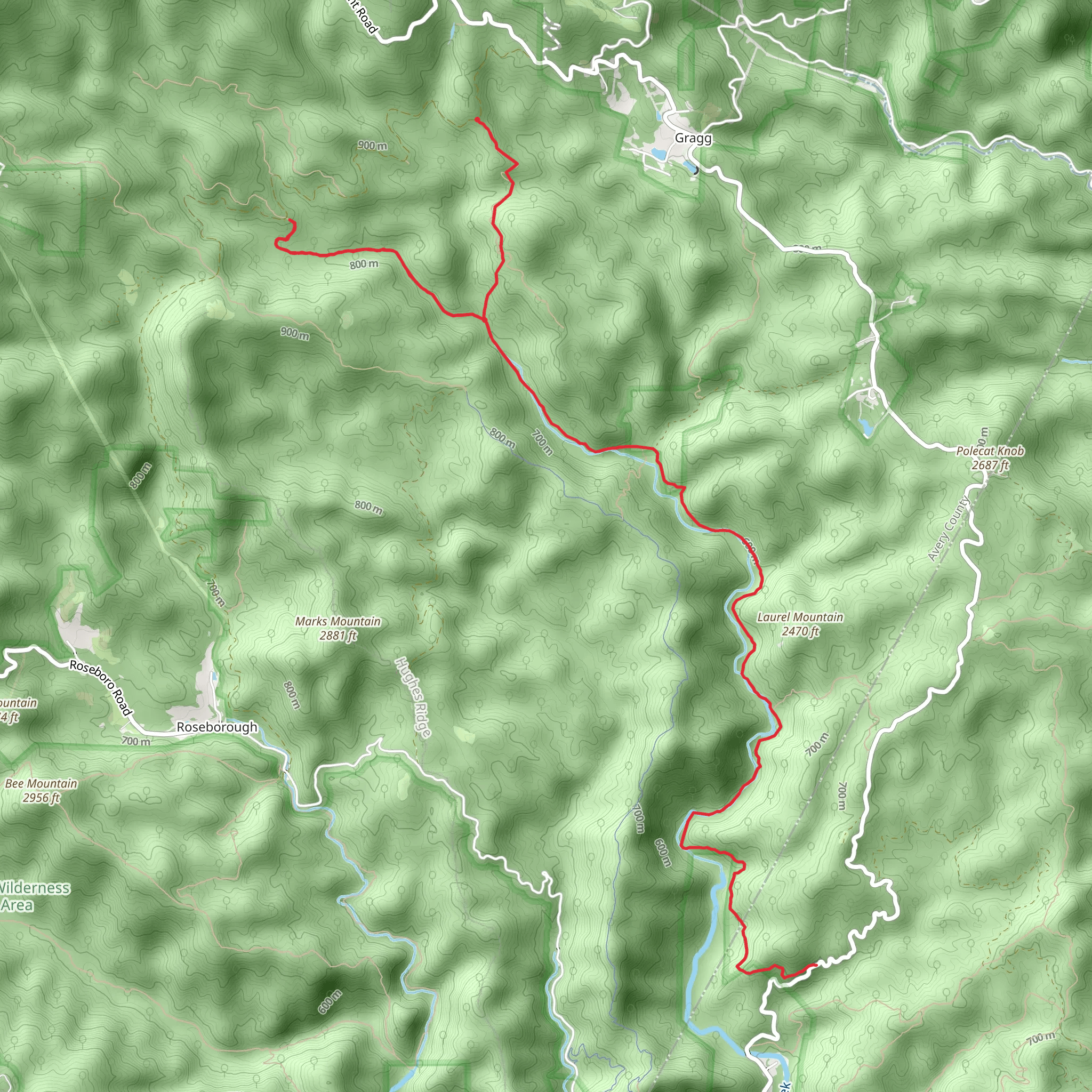 Wilson Creek Trail mobile static map