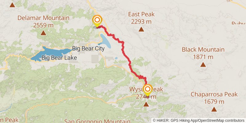 Pacific Crest Trail - California stage 24 Map