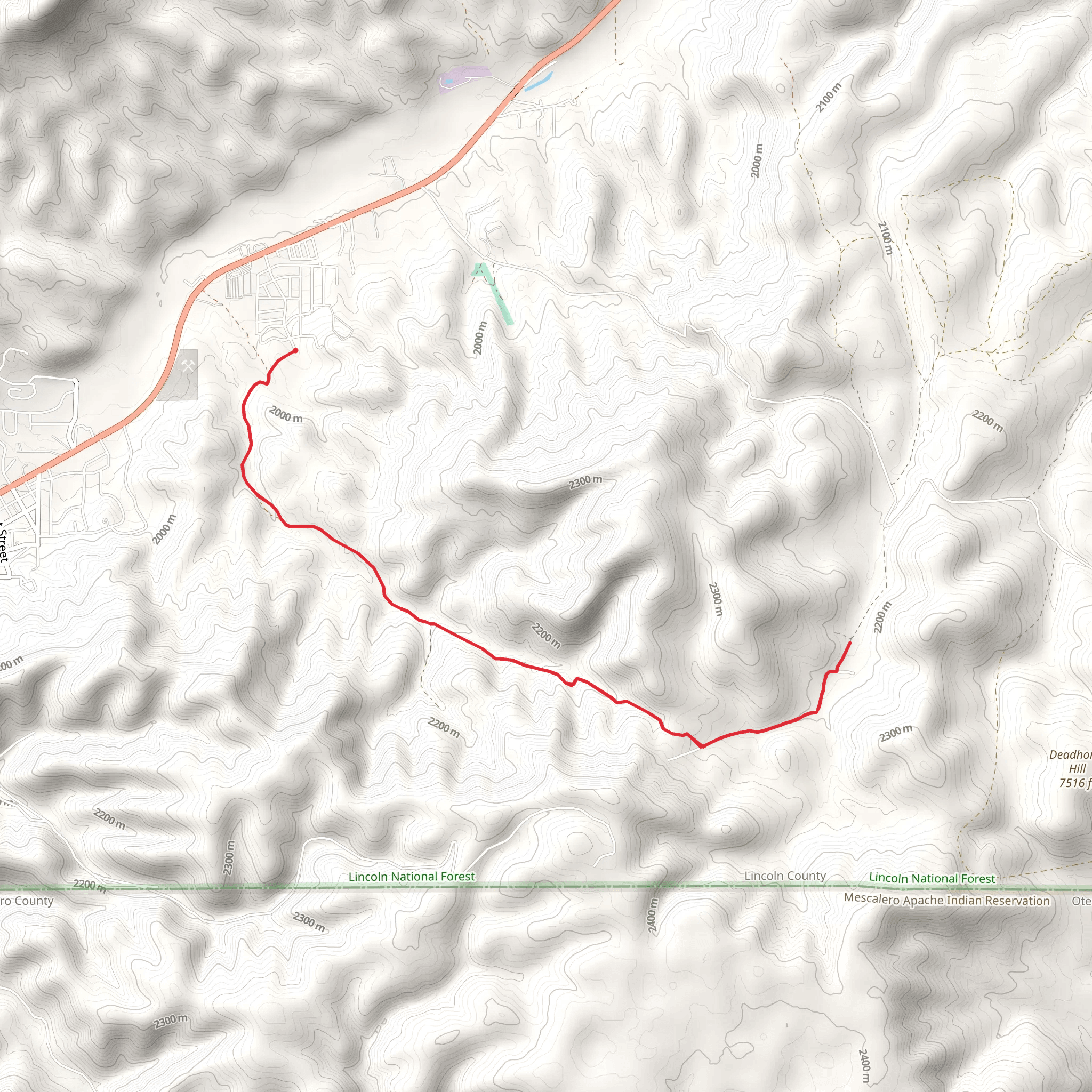 Hale Canyon Road mobile static map