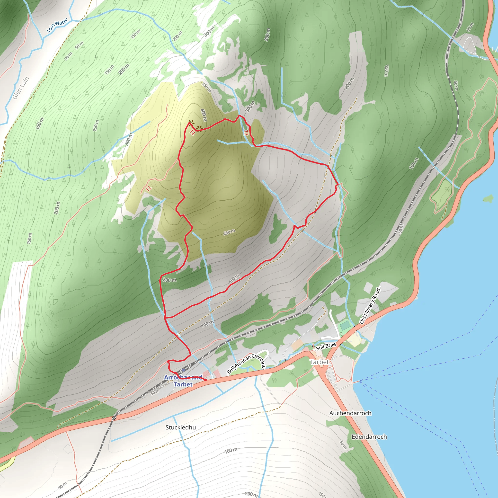 Cruach Tairbeirt Loop from Tarbet mobile static map
