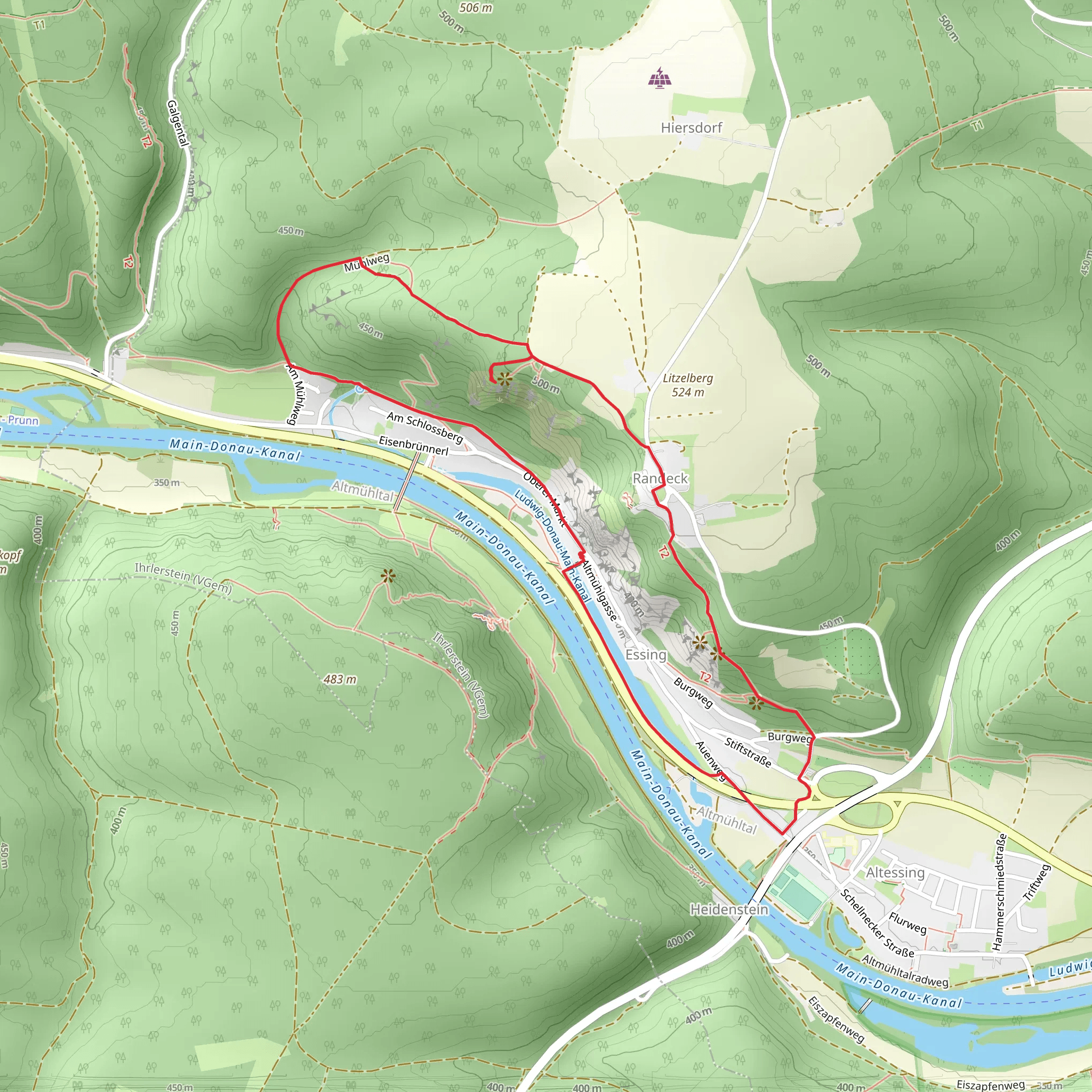 Essing Blick Loop via Rundweg Essing 4 mobile static map