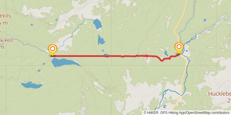 South Boundary Trail - Grassy Lake - South Entrance stage 2 Map