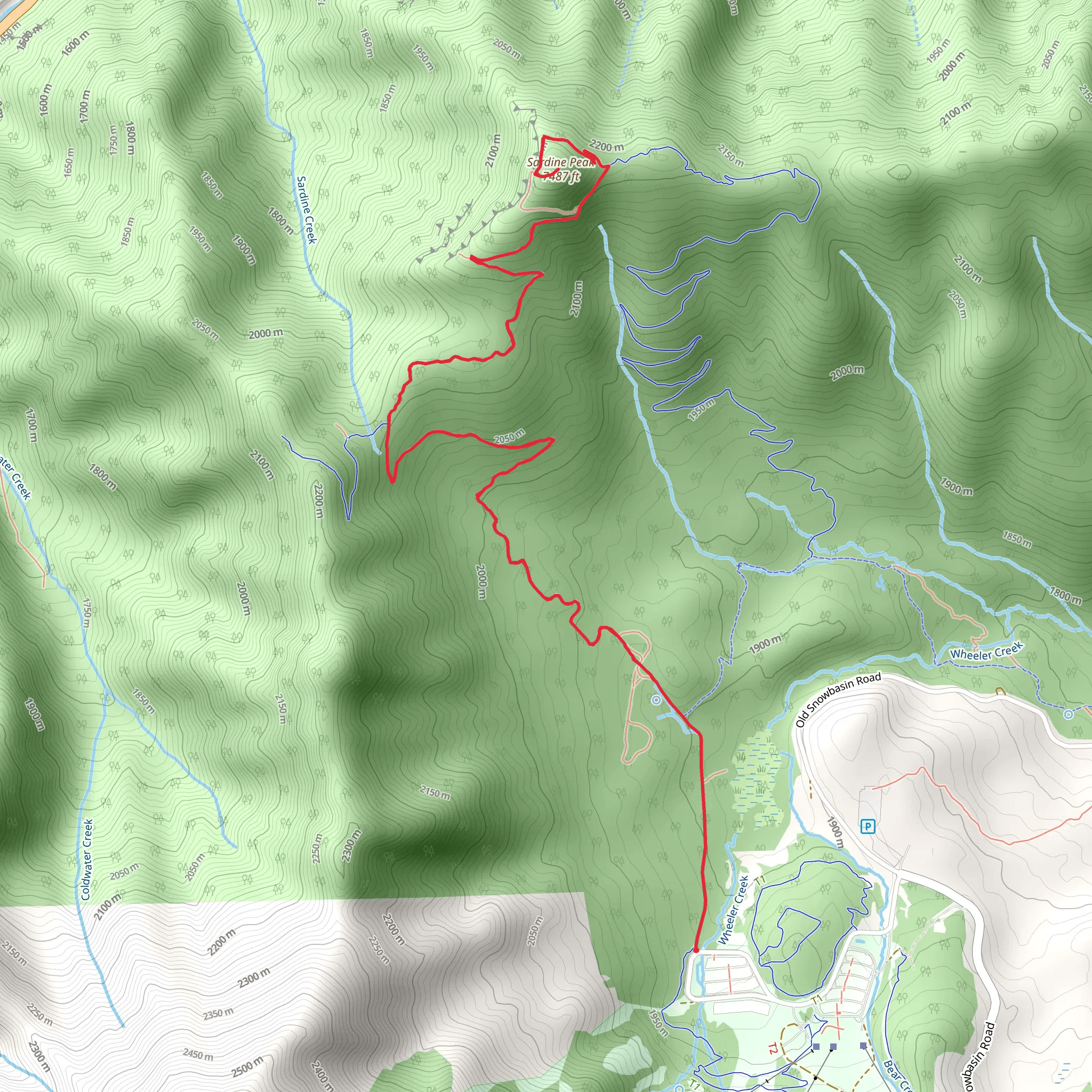Sardine Peak Trail mobile static map