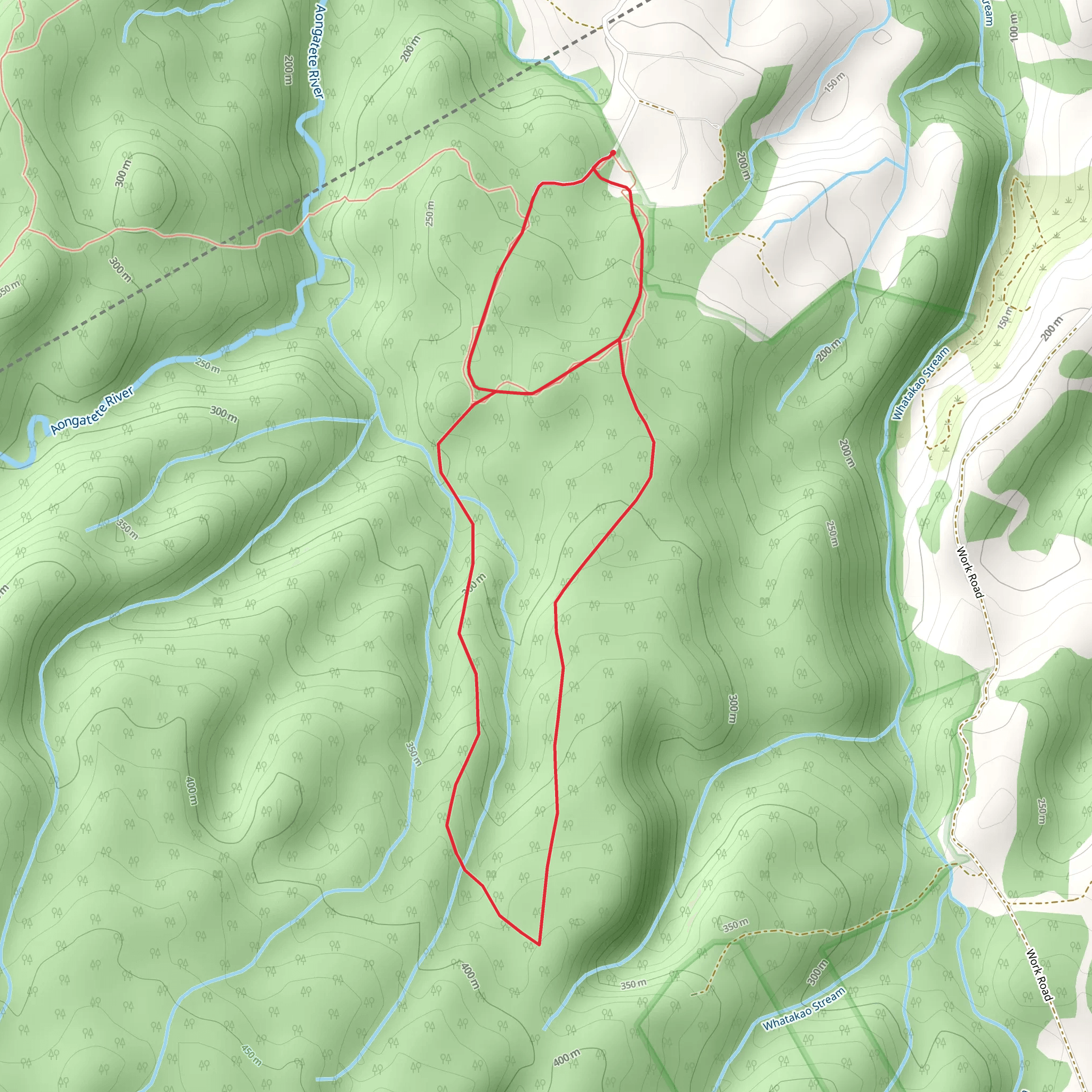 Aongatete Long Loop Track mobile static map