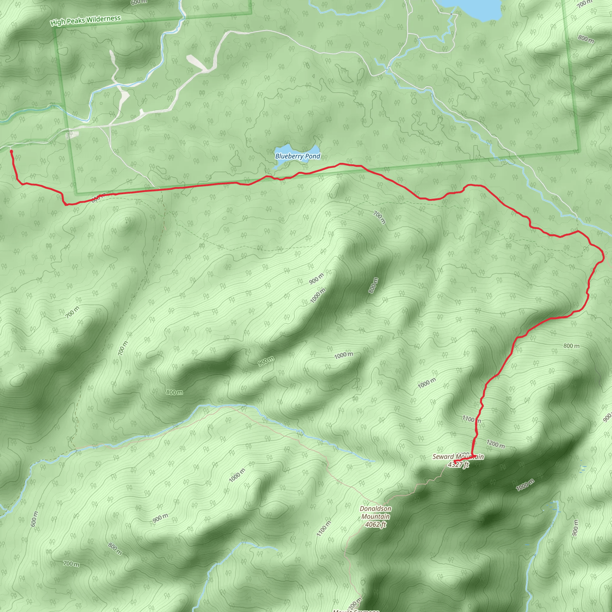 Seward Mountain Trail mobile static map