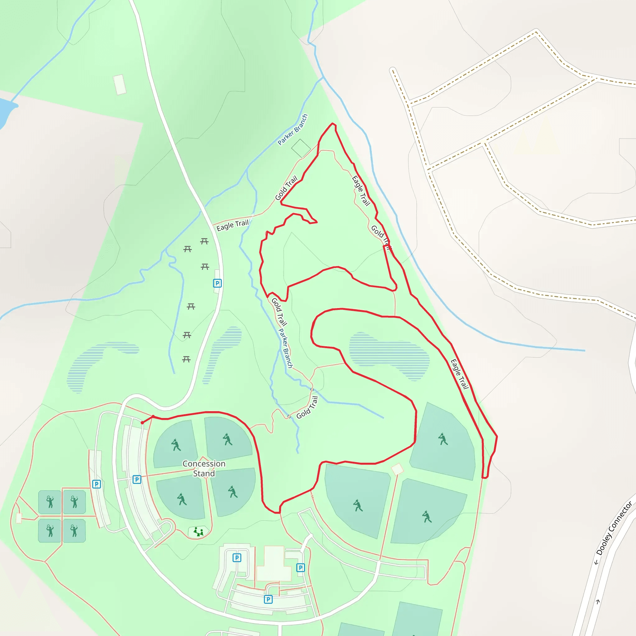 Gold and Eagle Trail mobile static map