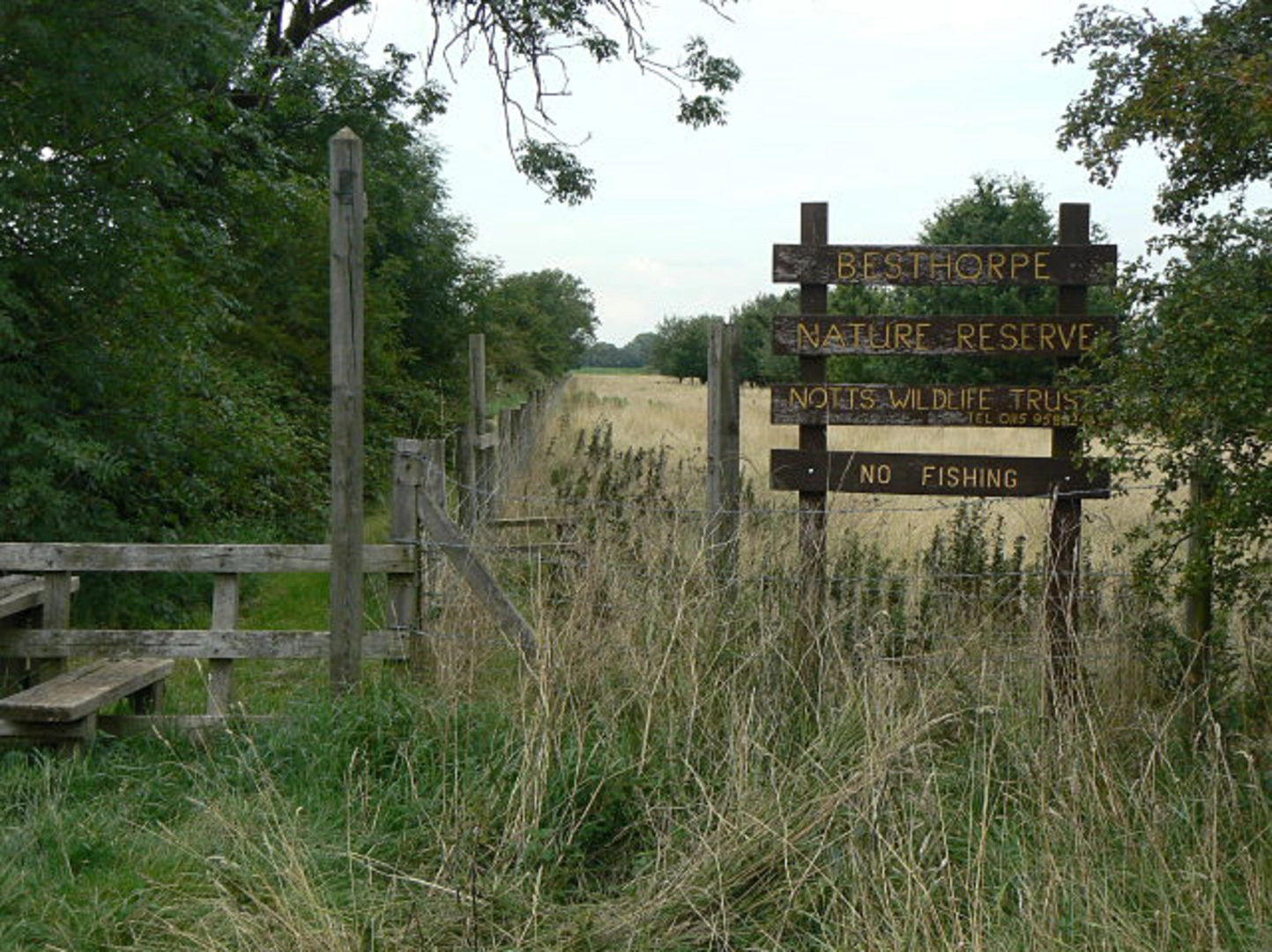 An image depicting the trail Besthorpe Nature Reserve via Trent Valley Way and its surrounding area.