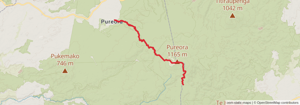 Te Araroa Trail stage 52 Map