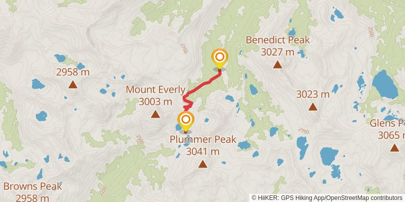 Sawtooth Loop Trail spur 3 Map