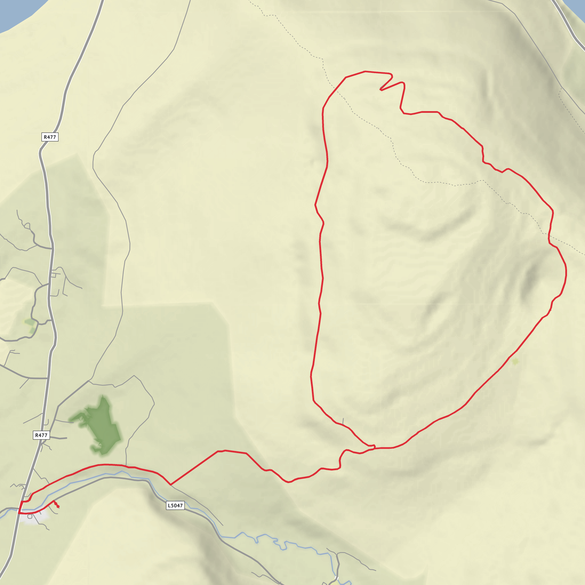County Hike - Short mobile static map