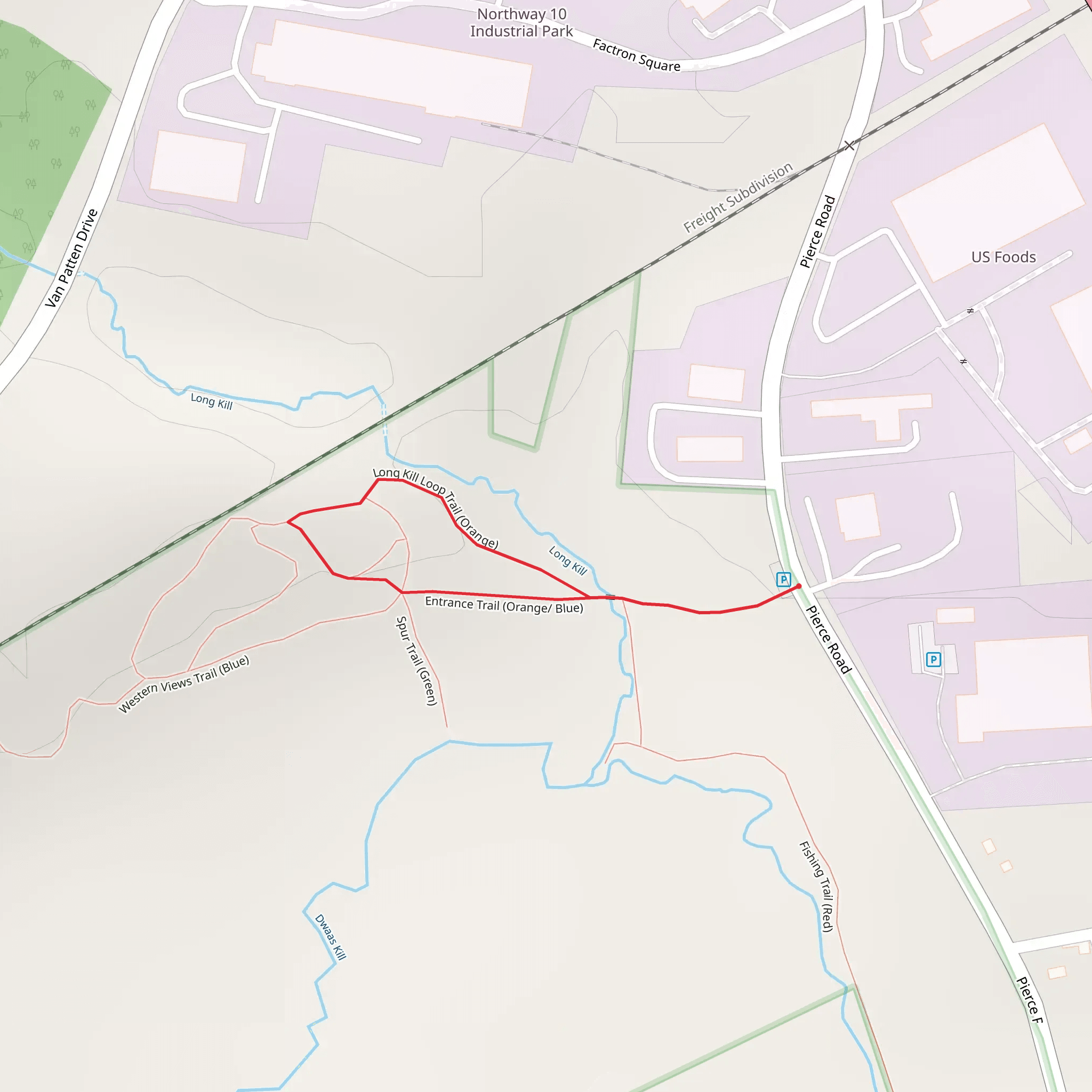 Long Kill Loop Trail - Orange mobile static map