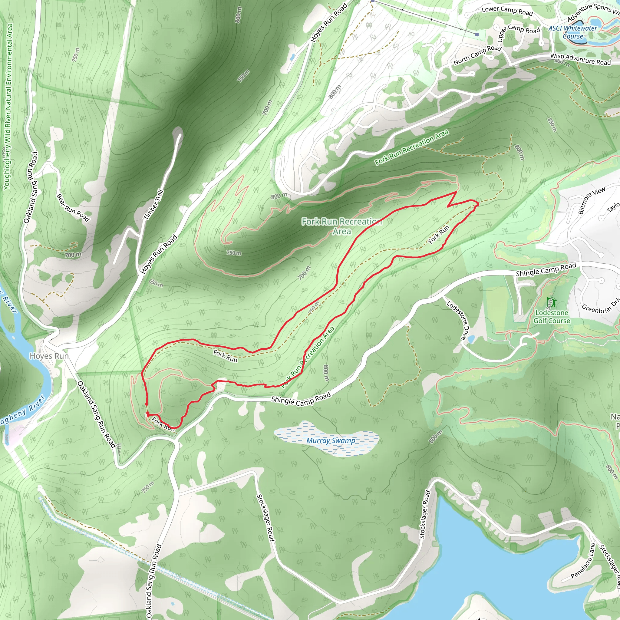 Red Trail and Gray Trail Loop mobile static map
