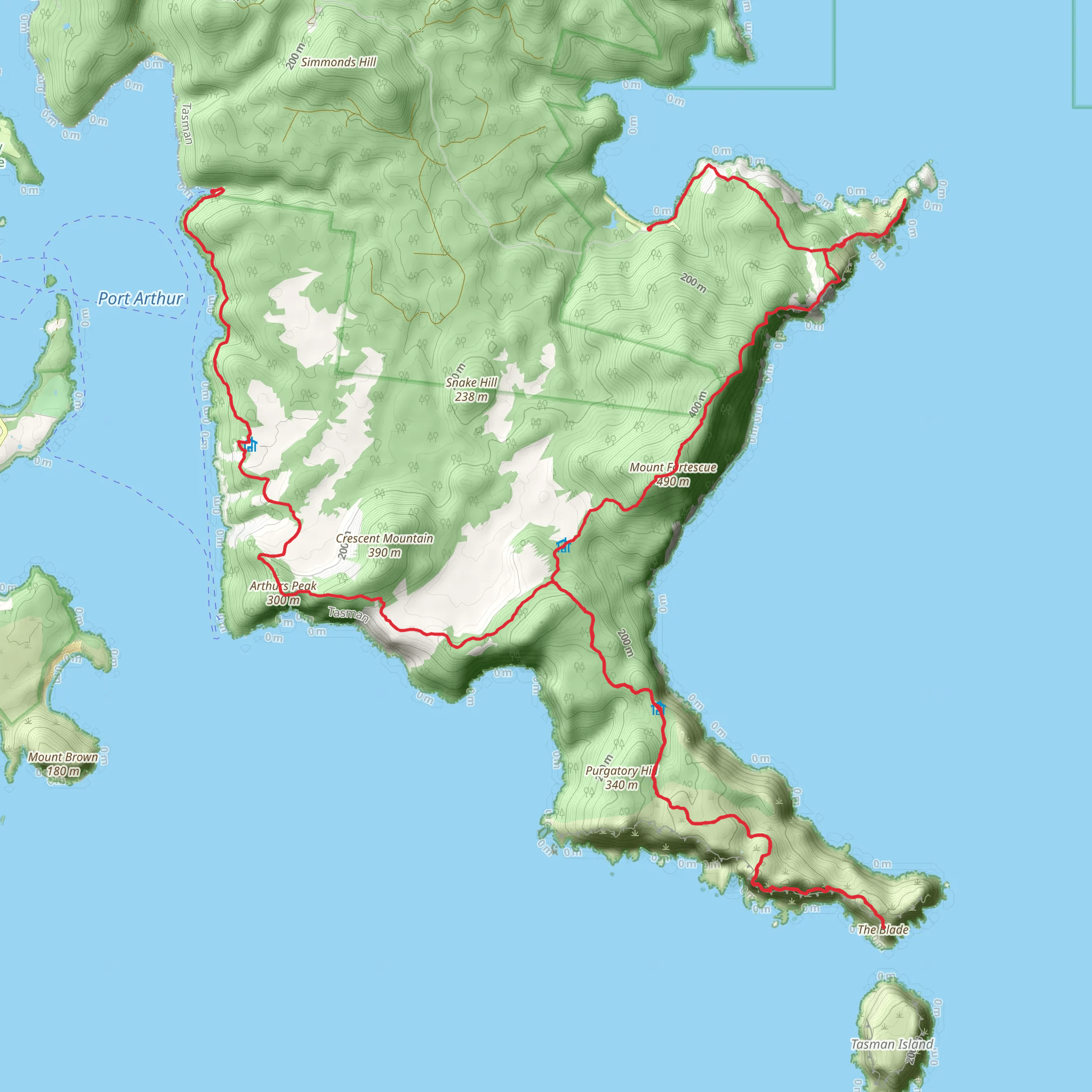 Three Capes Track mobile static map