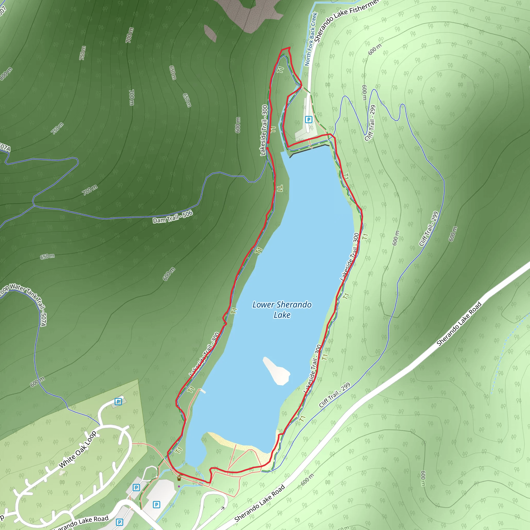 Lakeside Loop Trail mobile static map