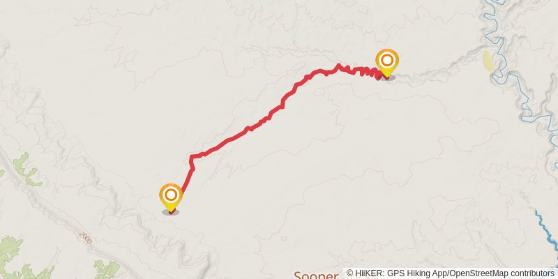 Hayduke Trail stage 28 Map