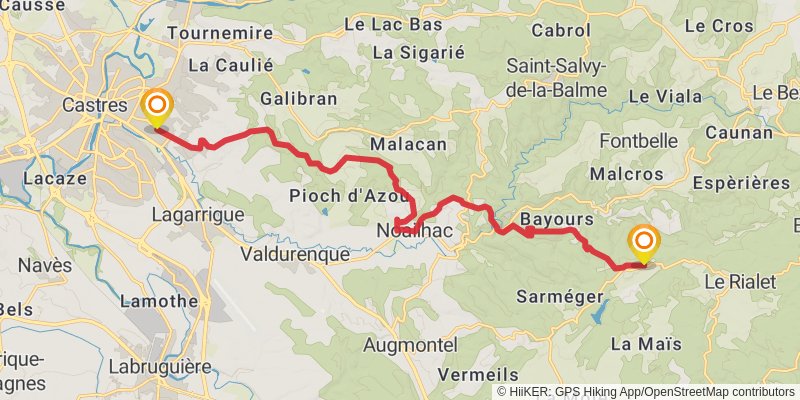 Via Tolosana stage 18 Map