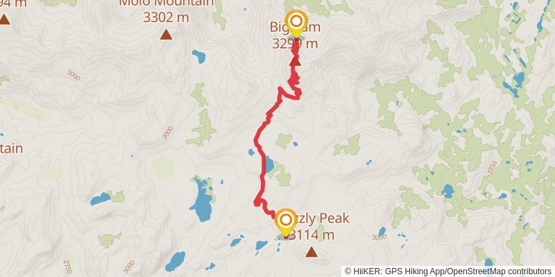 High Emigrant Lake and Maxwell Lake via Horse Meadow Trail stage 2 Map
