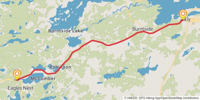 North Country Trail - Minnesota stage 33 Map