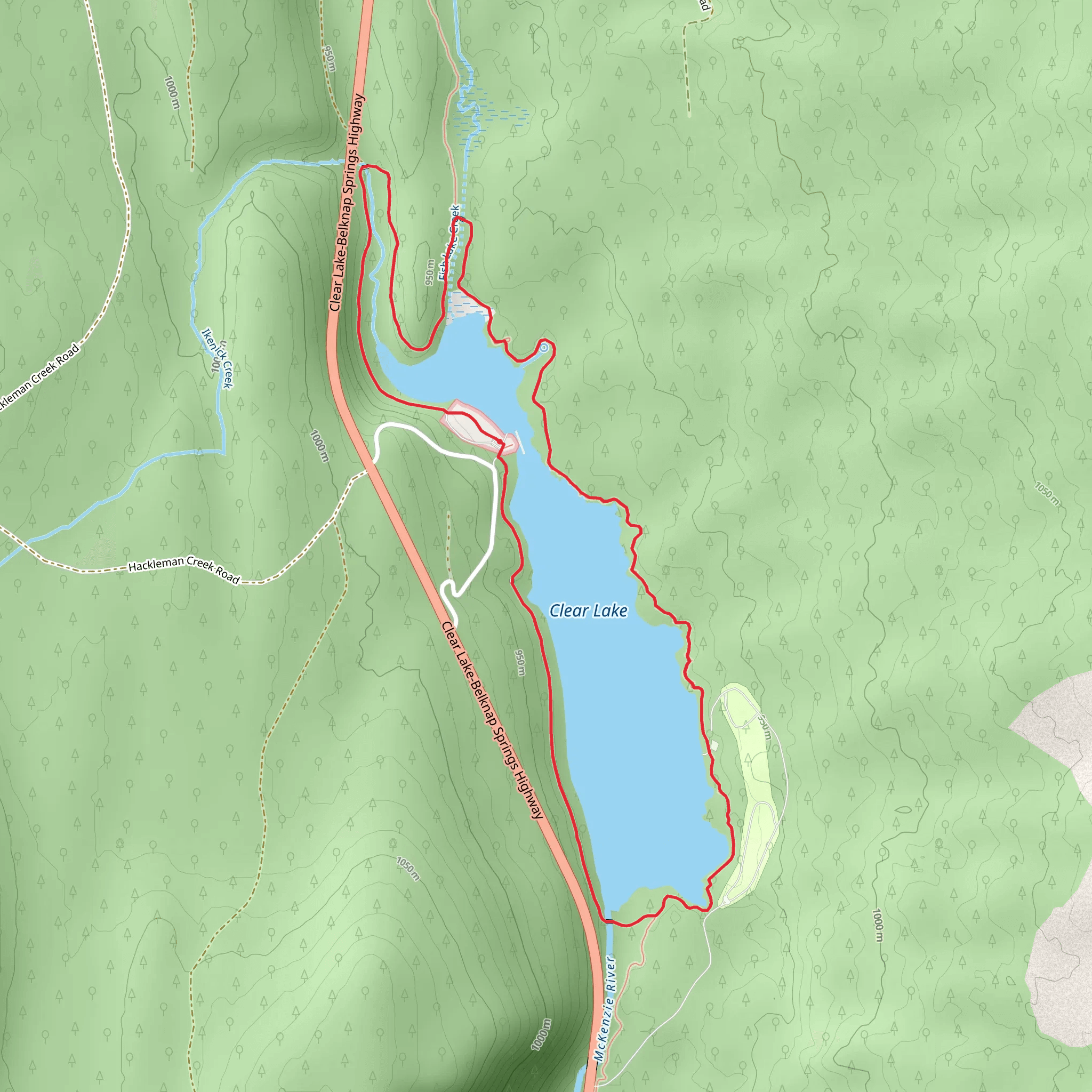 Clear Lake Loop mobile static map