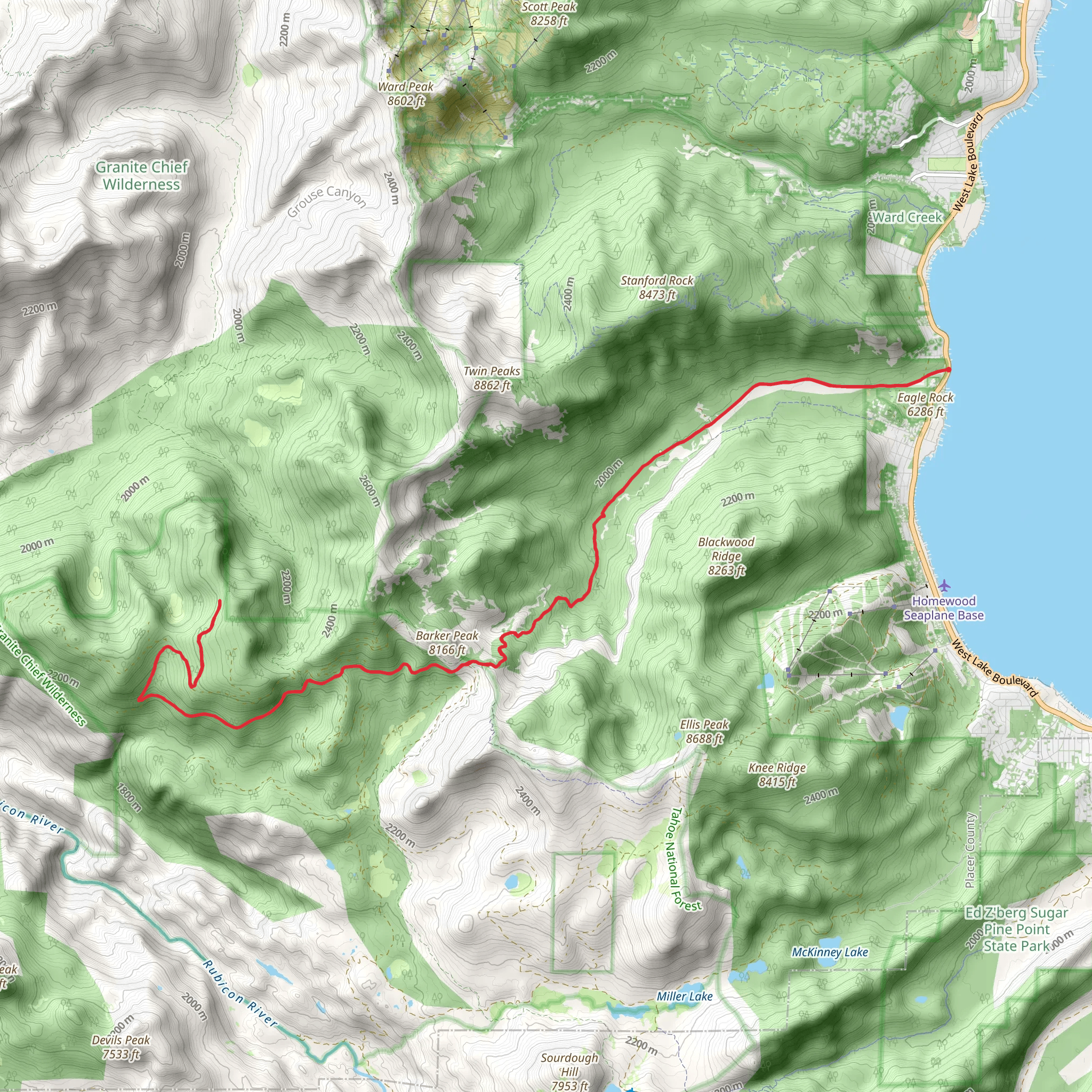 Barker Pass Road and Denney Road mobile static map