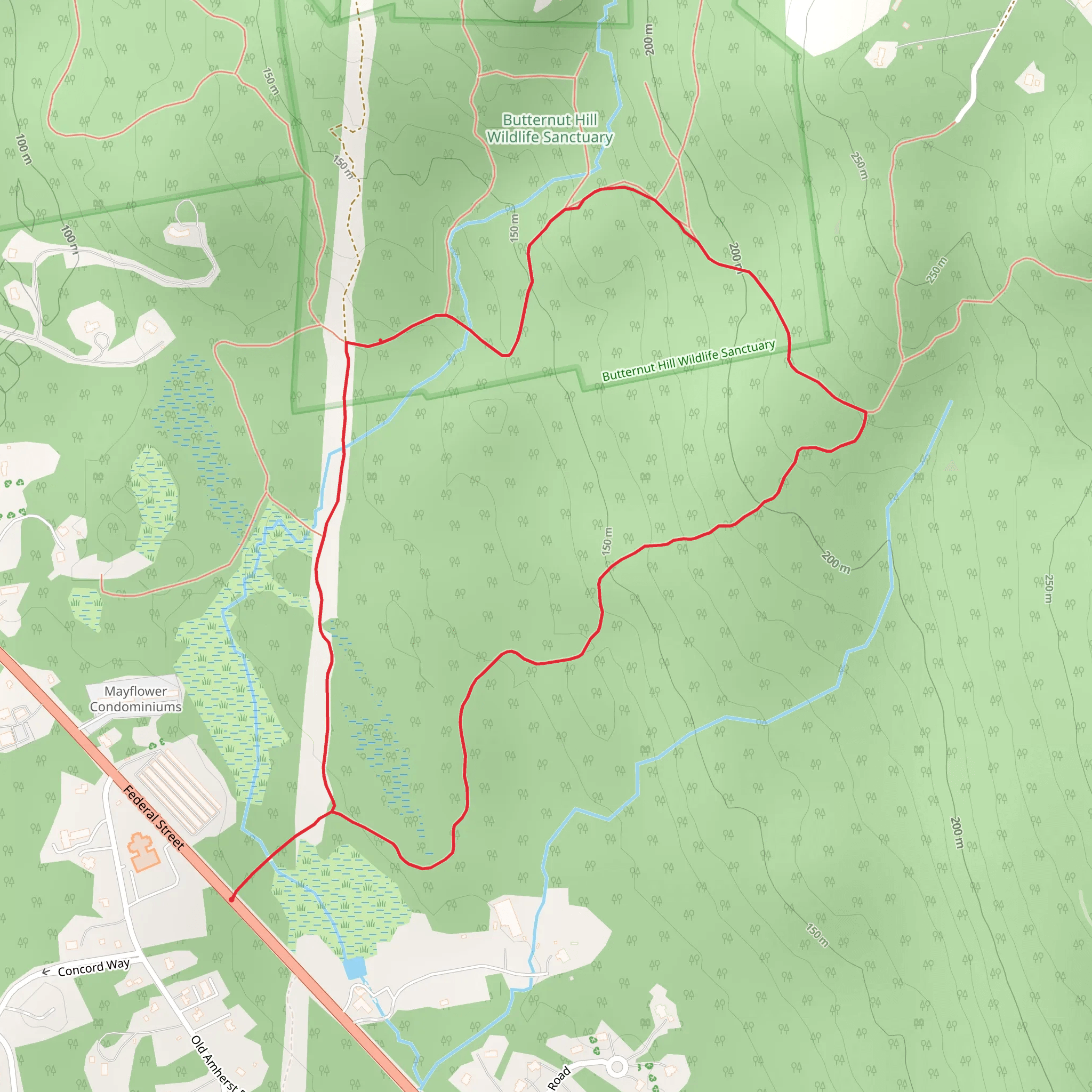 Federal Street East Loop Trail mobile static map
