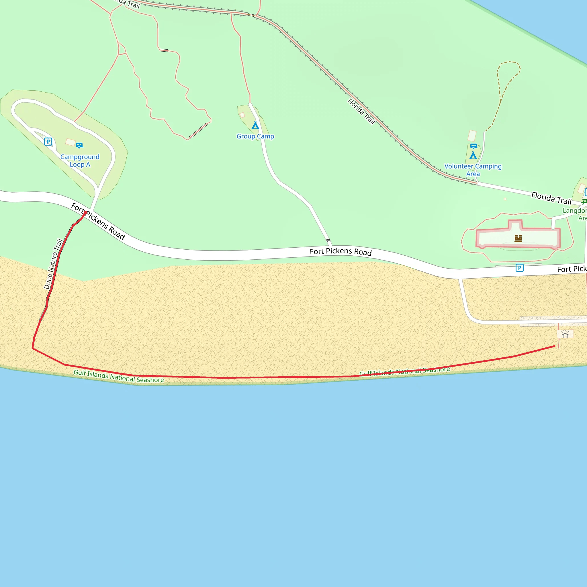 Langdon Beach and Dune Nature Trail mobile static map