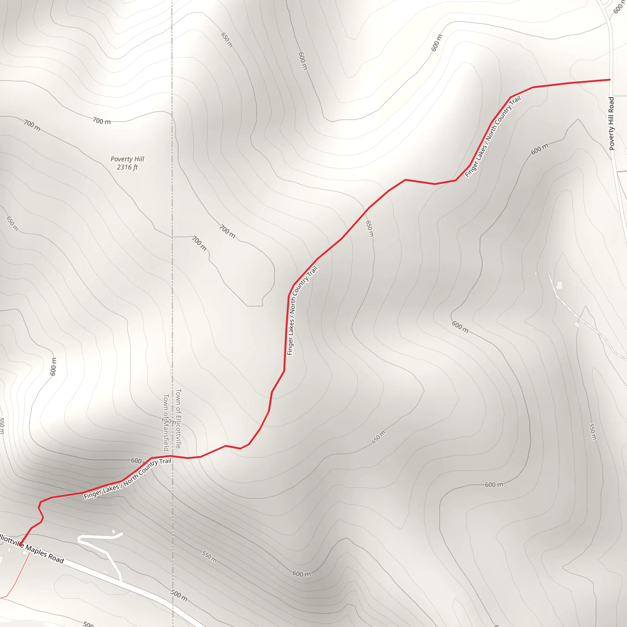 Finger Lakes Trail mobile static map