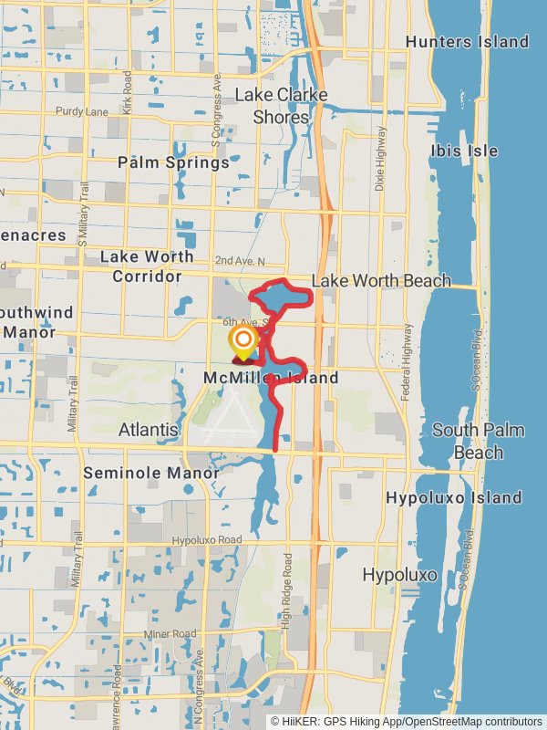 John Prince Park Loop mobile static map