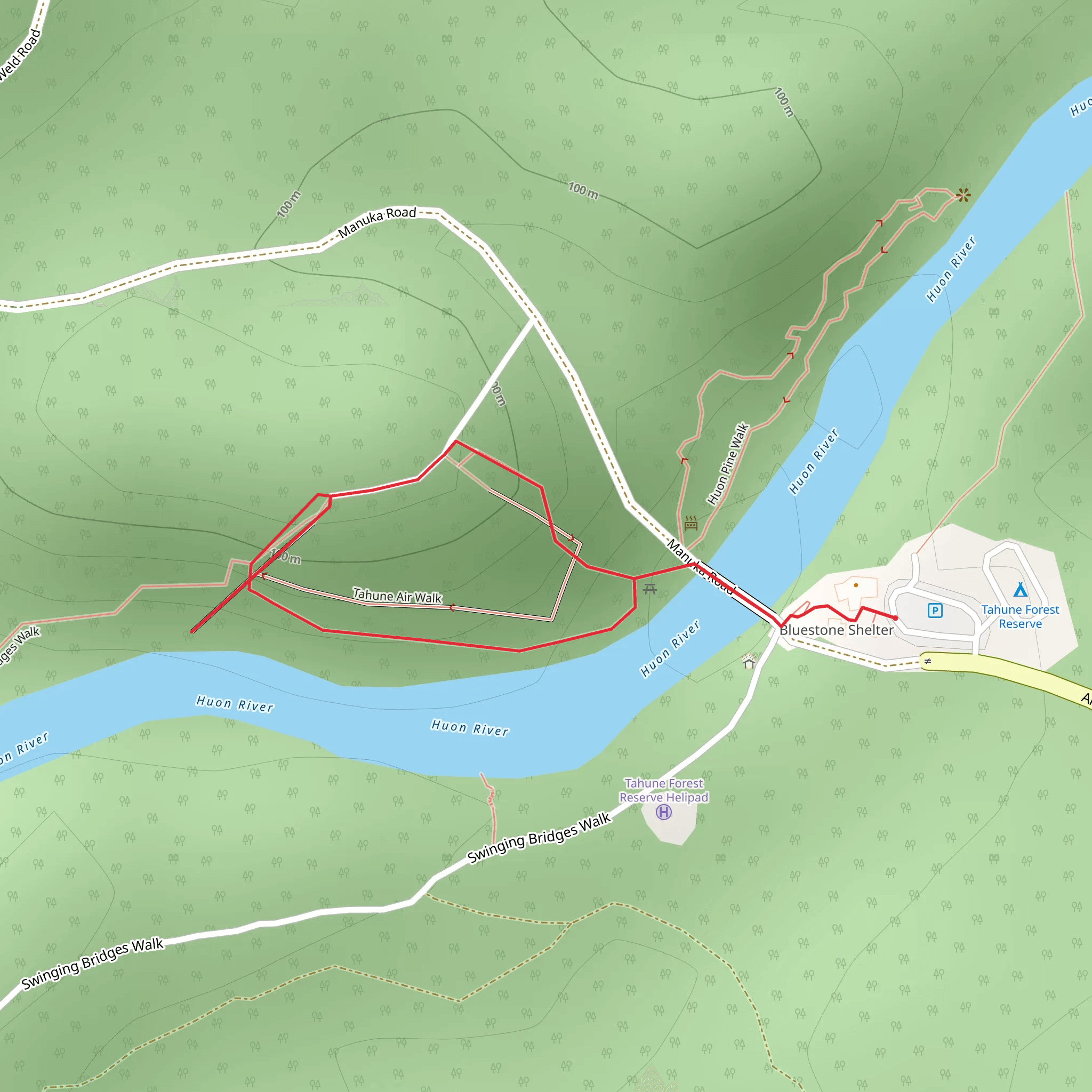 Tahune Air Walk mobile static map