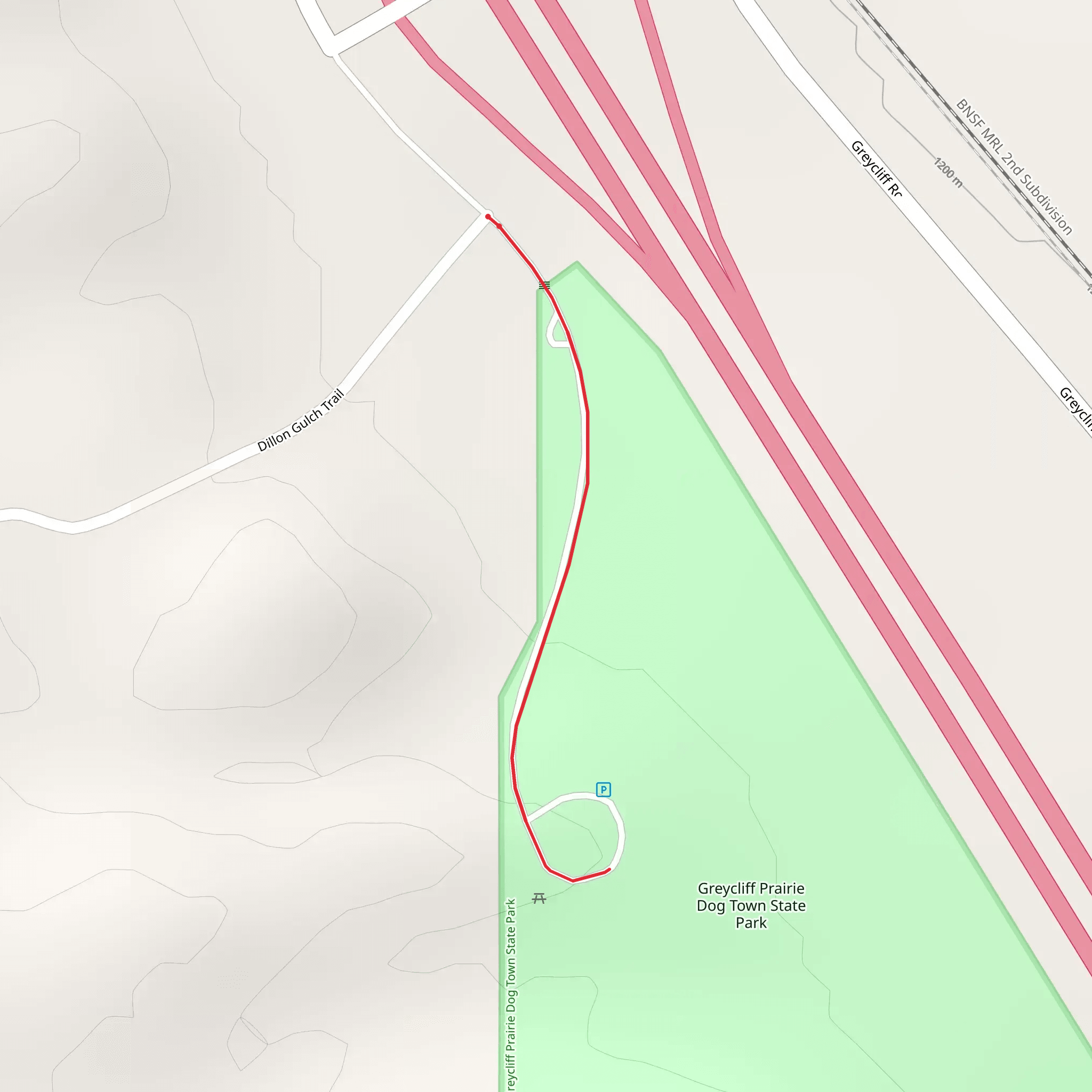 Greycliff Prairie Dog Town State Park mobile static map