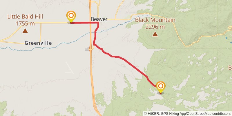 American Discovery Trail North Route stage 306 Map