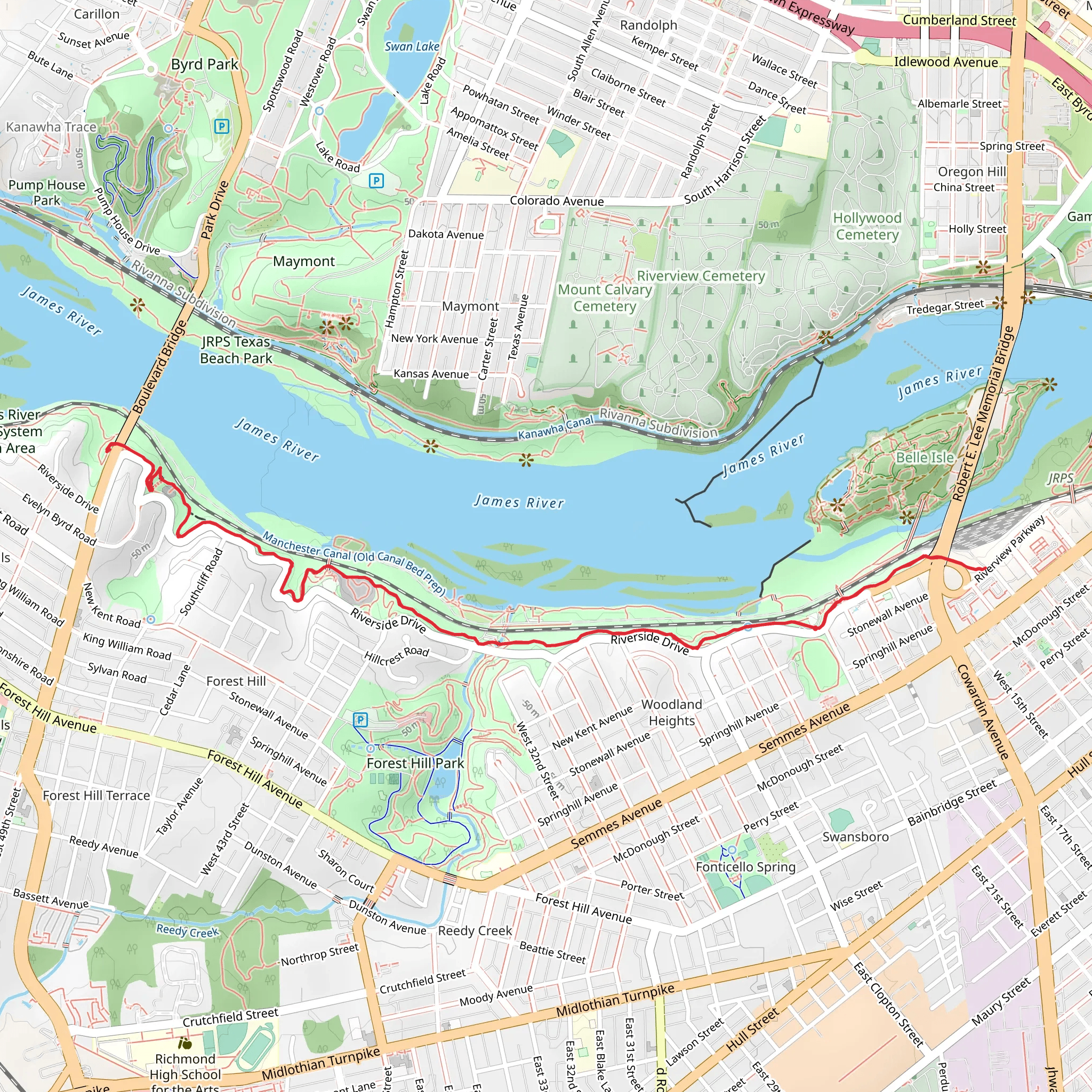 Buttermilk Trail mobile static map