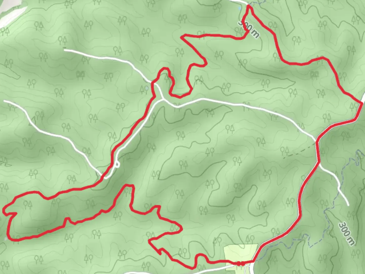An image depicting the trail Berryman and Ozark Trail - Courtois Section Loop and its surrounding area.