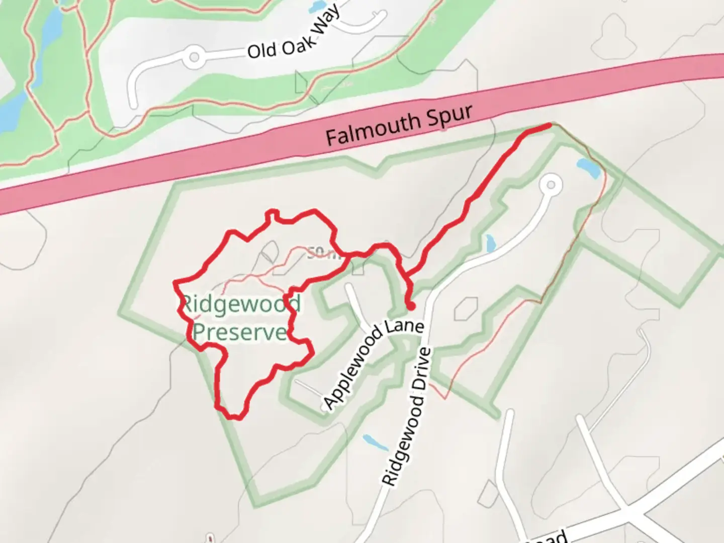 An image depicting the trail Applewood and Sprucewood Loop Trail and its surrounding area.