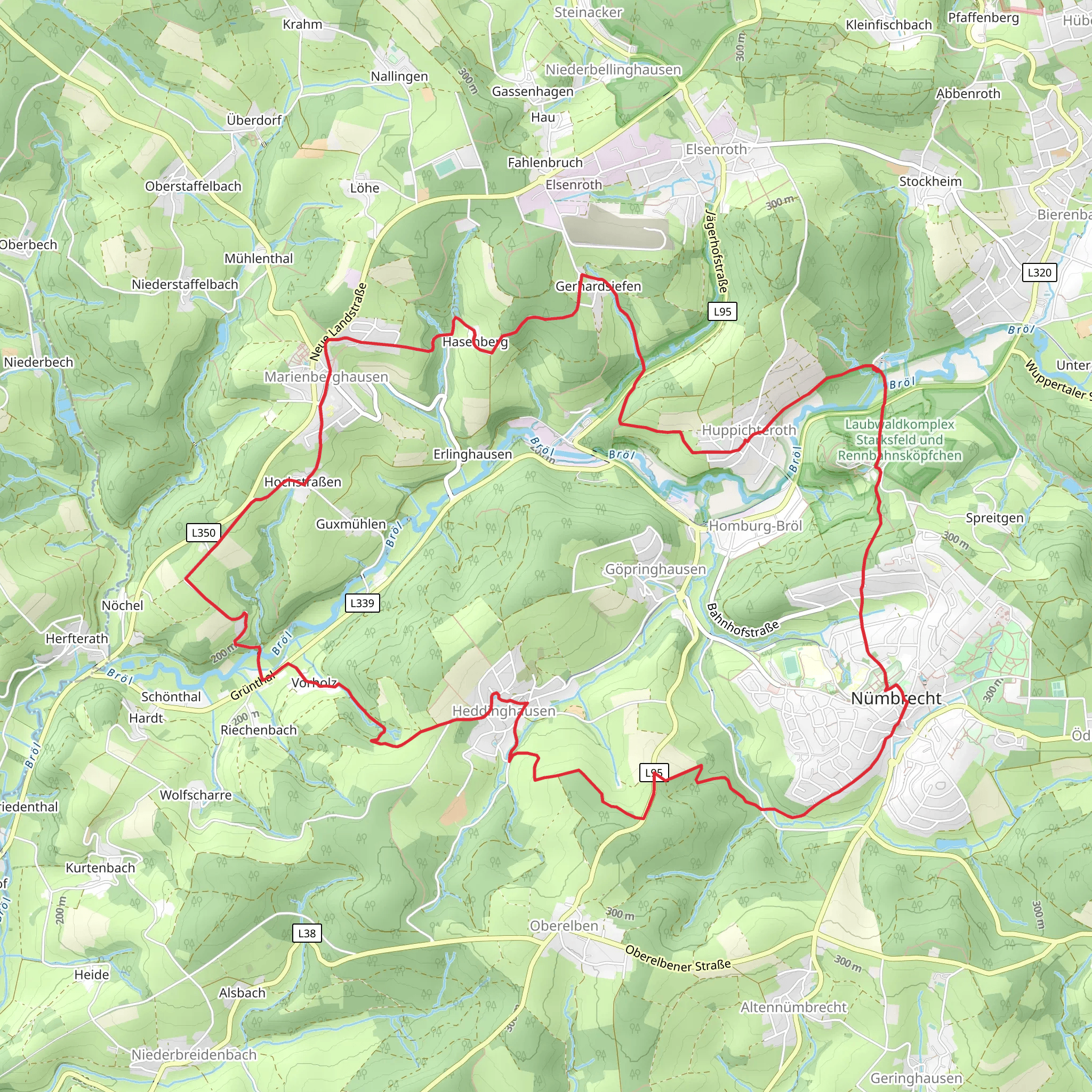 Schloss Homburg to Heddinghausen Loop mobile static map