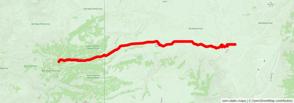 Southwestern Horseshoe Trail stage 121 Map