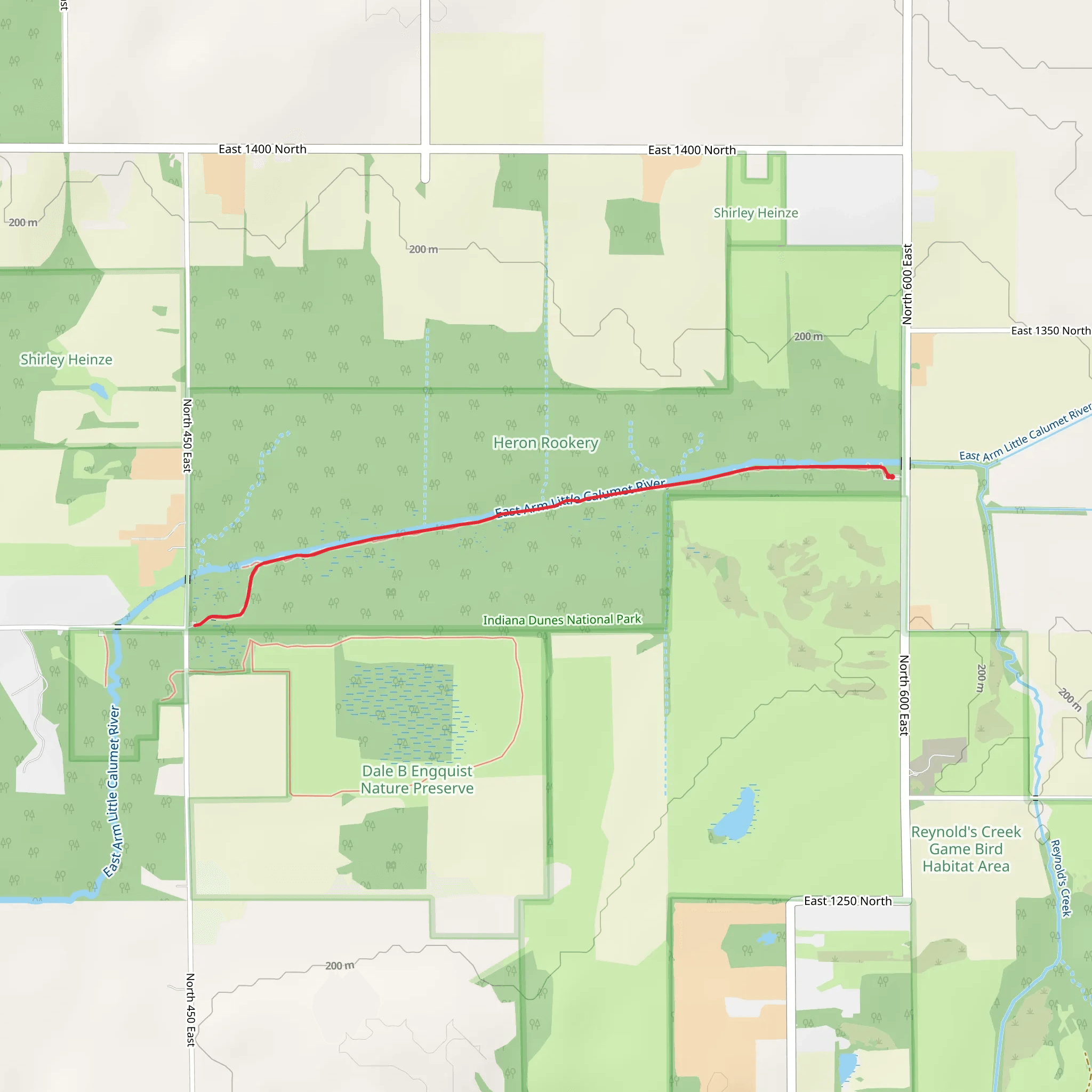 Indiana Dunes Heron Rookery mobile static map