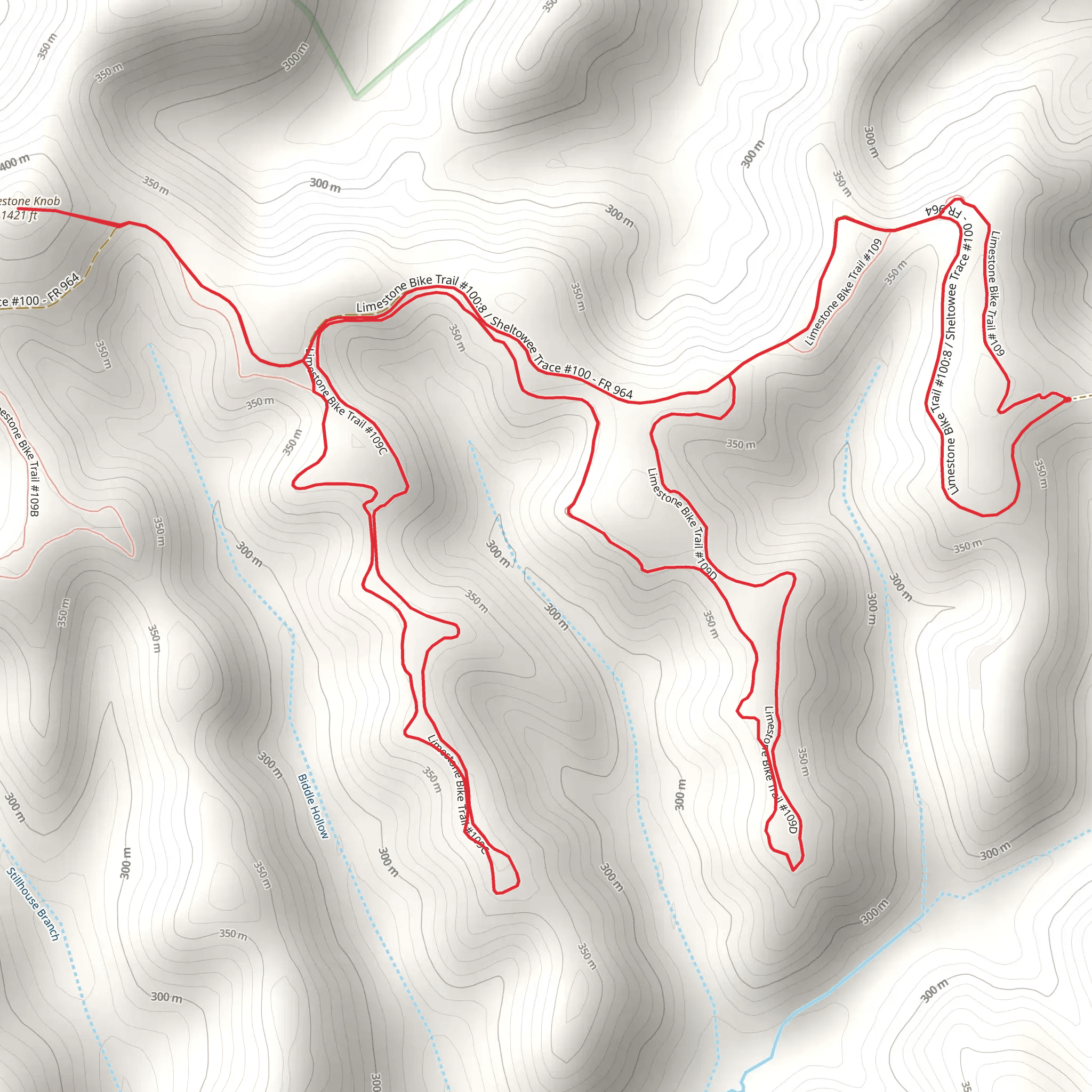 Limestone Knob Loop Trail mobile static map