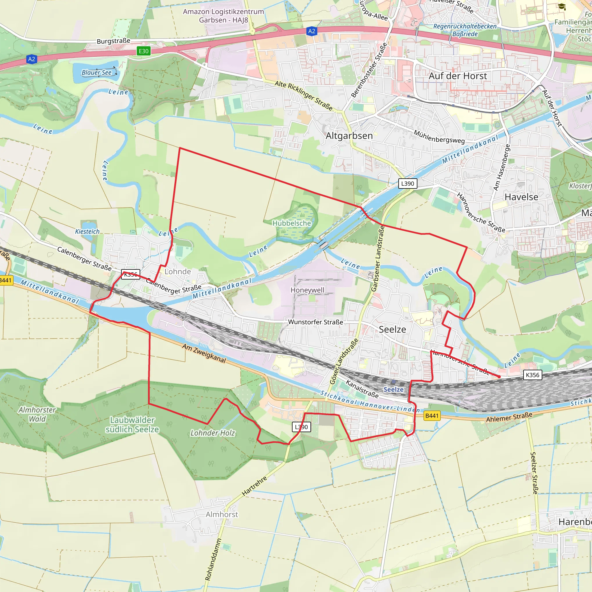 Seelze and Lohnde Loop mobile static map