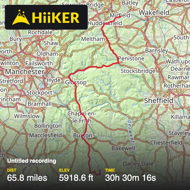 A map preview of the recording Untitled recording.