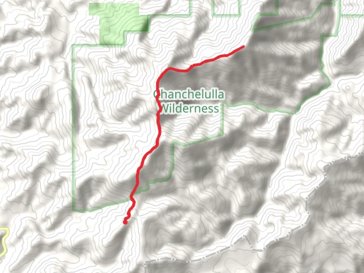 An image depicting the trail Chanchelulla Divide Trail and its surrounding area.