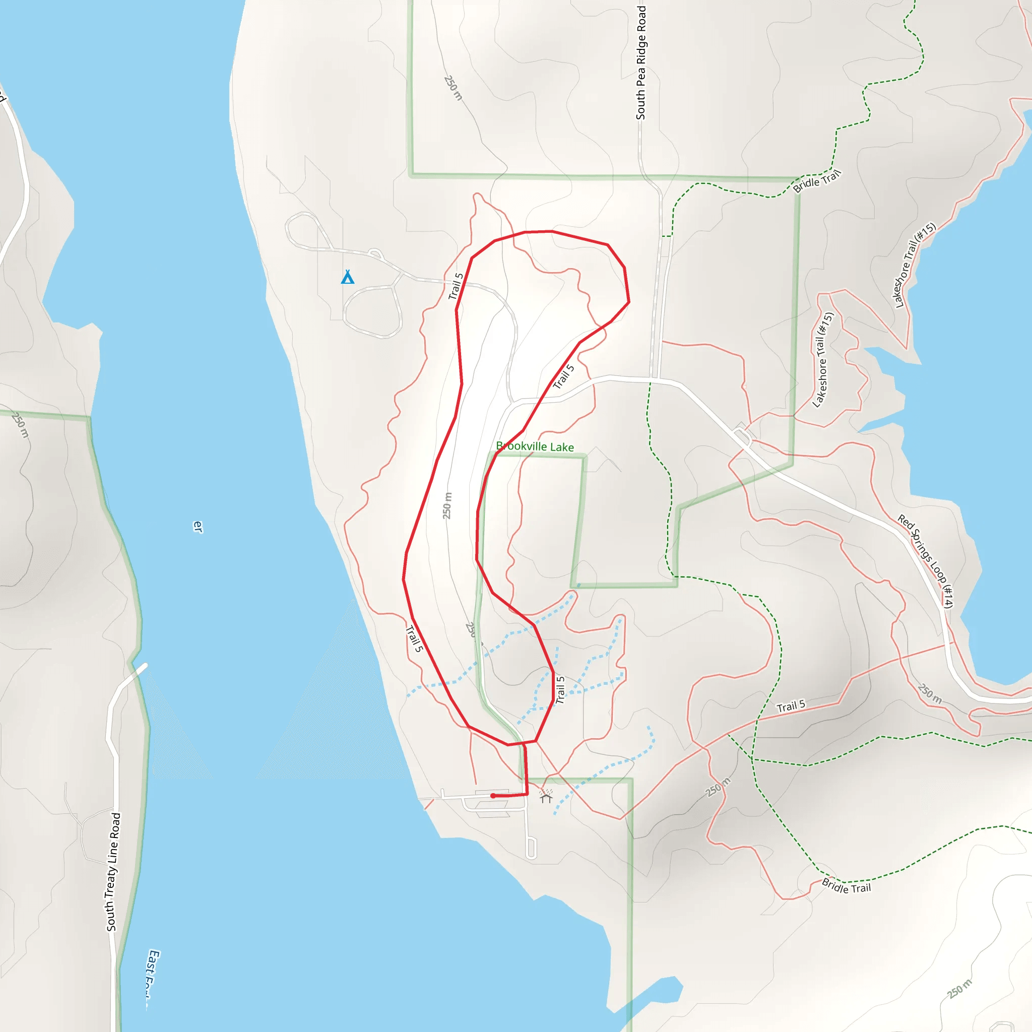 Whitewater SP Ramp - Trail 5 Loop mobile static map